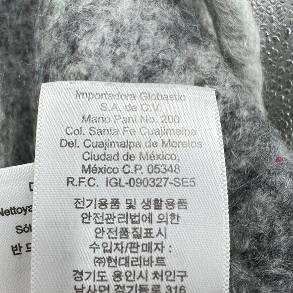 West Elm Gray and Teal Fleece Blanket 50 in x 70 in - Picture 5 of 5